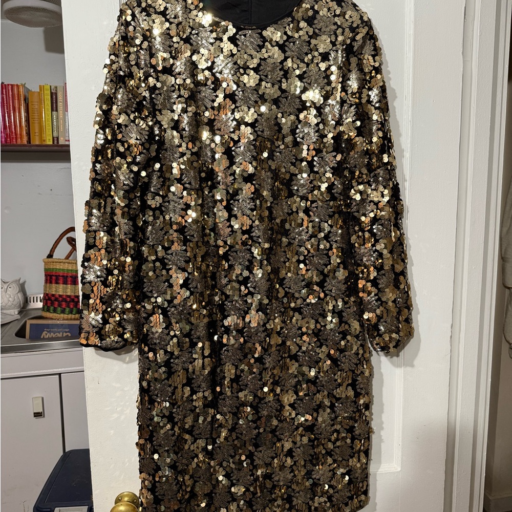 Gold Sequin Dress